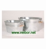 galvanized oval bucket metal bucket galvanized wash tub with wooden handle