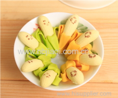 Skinning banana eraser with expression(2pcs)