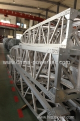 Aluminum alloy inner-suspended lattice gin poles for Tower Erection