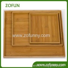 Serving tray with 100% natural bamboo