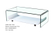 F-202 Bent glass and bent wood coffee table