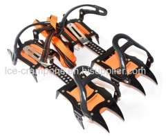 Ten teeth technology-based full- strapped climbing cramponsice grippers snow equipment ski boot crampons boots for ice