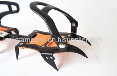 Ten teeth technology-based full- strapped climbing crampons