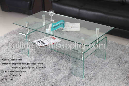 F-011 Modern tempered glass coffee table