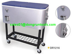 patio stainless steel cooler cart