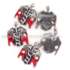 2014 Fashion Platinum Plated Alloy Enamel Rn symbol Floating Locket Charms Wholesale