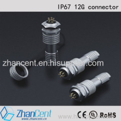 IP67 12G power and siganal 5A metal connector waterproof plug