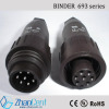 binder 693 series waterproof connector and plastic plug with CE UL ROHS