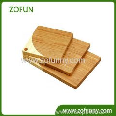 The bamboo cutting boards for vegetable or fruit with hole