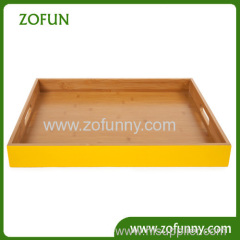 three sizes bamboo dish serving trays