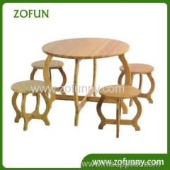 bamboo dinning chair and desk set