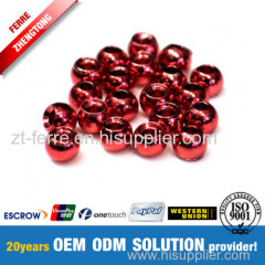 Metallic Red Tungsten Ball Beads