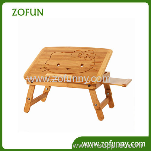 Multifunction Folding Bamboo Computer Desk