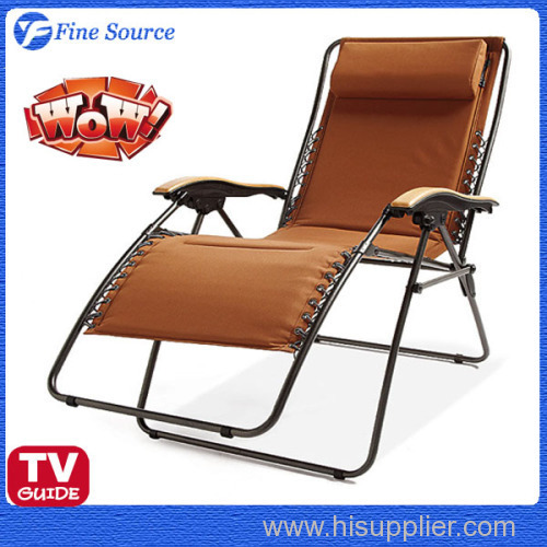 Folding Lounge Extra Wide Zero-Gravity Lounger Beach Chair