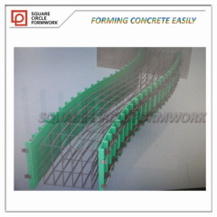 Adjustable curved wall formwork system