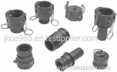 Polypropylene camlocks most chemicals & acid solvents