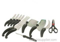 Knife set in special sliding wooden block Kitchen Use