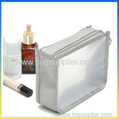 New products 2014 lady storage case clear grenadine makeup pvc bag