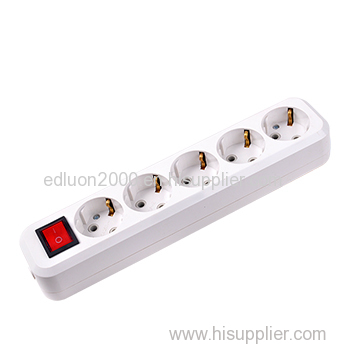 5 gang extension socket with earthing and switch