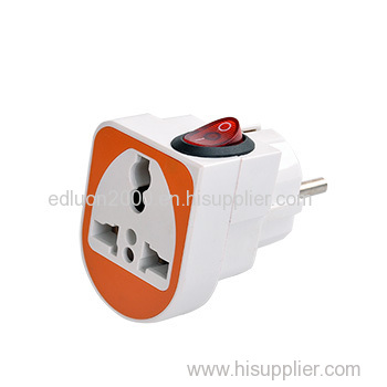 1 gang travel adaptor with switch