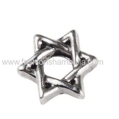 Platinum Plated Alloy Vintage Star Floating Locket Charms Wholesale
