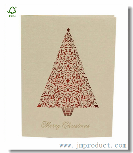 Kraft Paper Christmas Card Printed Christmas Tree