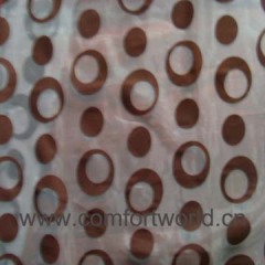 Flocking Organza Curtain Fabric