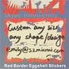 Custom Writable Eggshell Stickers With Preprinted Colorful Border or Just Plain White Blank Custom Size Eggshell Sticker