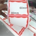 Writable Red Border Eggshell Stickers