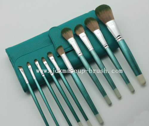 10PCS Green Makeup Brush Set