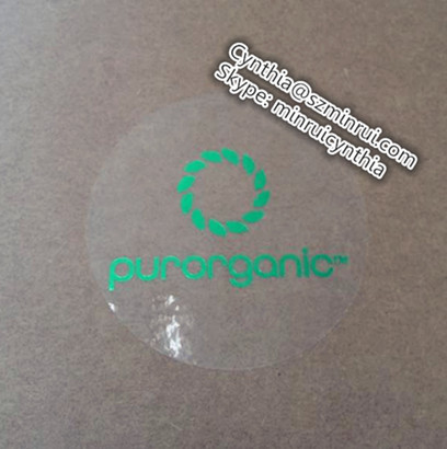 Custom Round Transparent Adhesive PET Logo Stickers