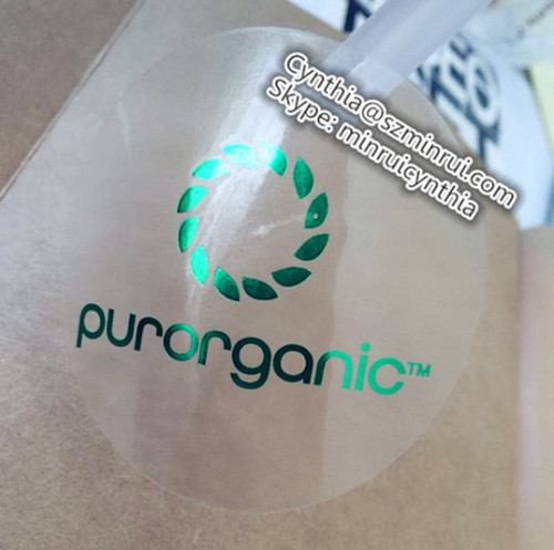 Custom Round Transparent Adhesive PET Logo Stickers