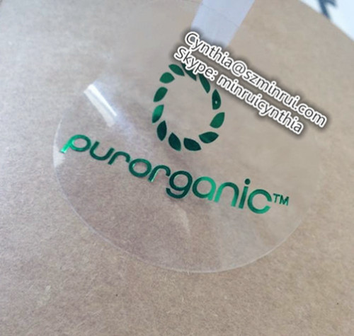 Custom Round Transparent Adhesive PET Logo Stickers