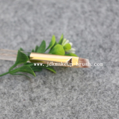 Golden color Acrylic Handle Synthetic Hair Angled Eyebrow Brush