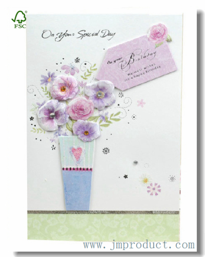 Floral Happy Birthday Card