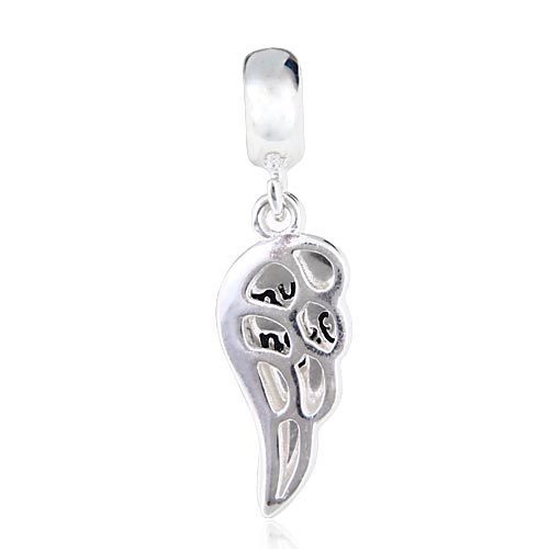 European Style Sterling Silver Dangle Loving Angel Wings Beads Fashion Jewelry