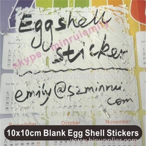 Custom Very Hard to Remove Blank Plain White Eggshell Destrucive Stickers in Rolls or In Sheets For Graffiti Writer Use