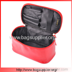 Red shining PVC makeup new design cosmetic zip lock bag