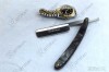 RenRen Stainless Steel Straight Razor Black Widow