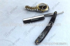 RenRen Stainless Steel Straight Razor Black Widow