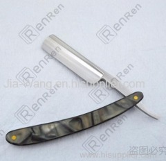 RenRen Stainless Steel Straight Razor Black Widow