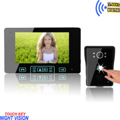 2014 newest Touch key 2.4GHz wireless 7" video doorbell