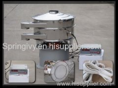 Ultrasonic vibrating screen for superfine particles