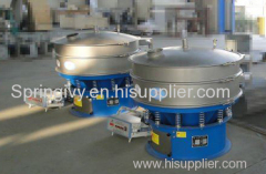 Ultrasonic vibrating screen for superfine particles