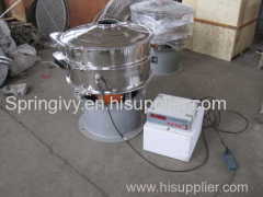 Ultrasonic vibrating screen for superfine particles