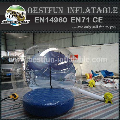 Inflatable snow globe for events