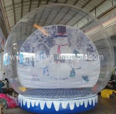 Outdoor inflatable snow globe