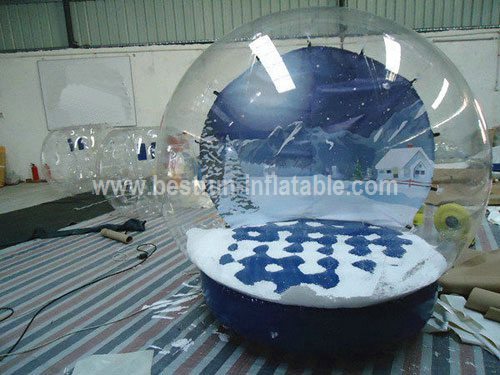 Inflatable snow globe for events