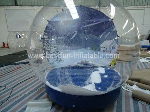 Inflatable snow globe for events