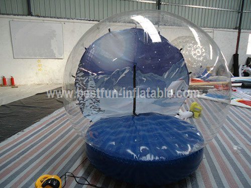 Inflatable snow globe for events